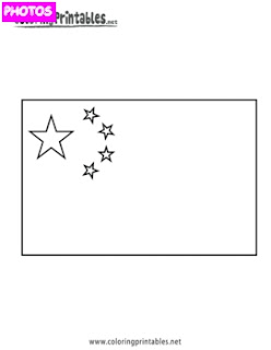 China Flag Coloring Page China Flag Coloring Page