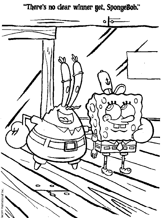 Sponge Bob Coloring Page ~ Child Coloring