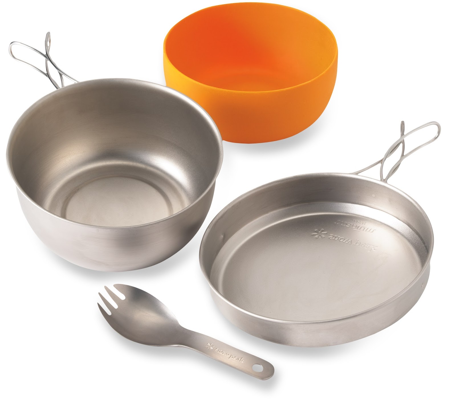 Snow Peak Titanium Fork & Spoon Set Silver | END. (HK