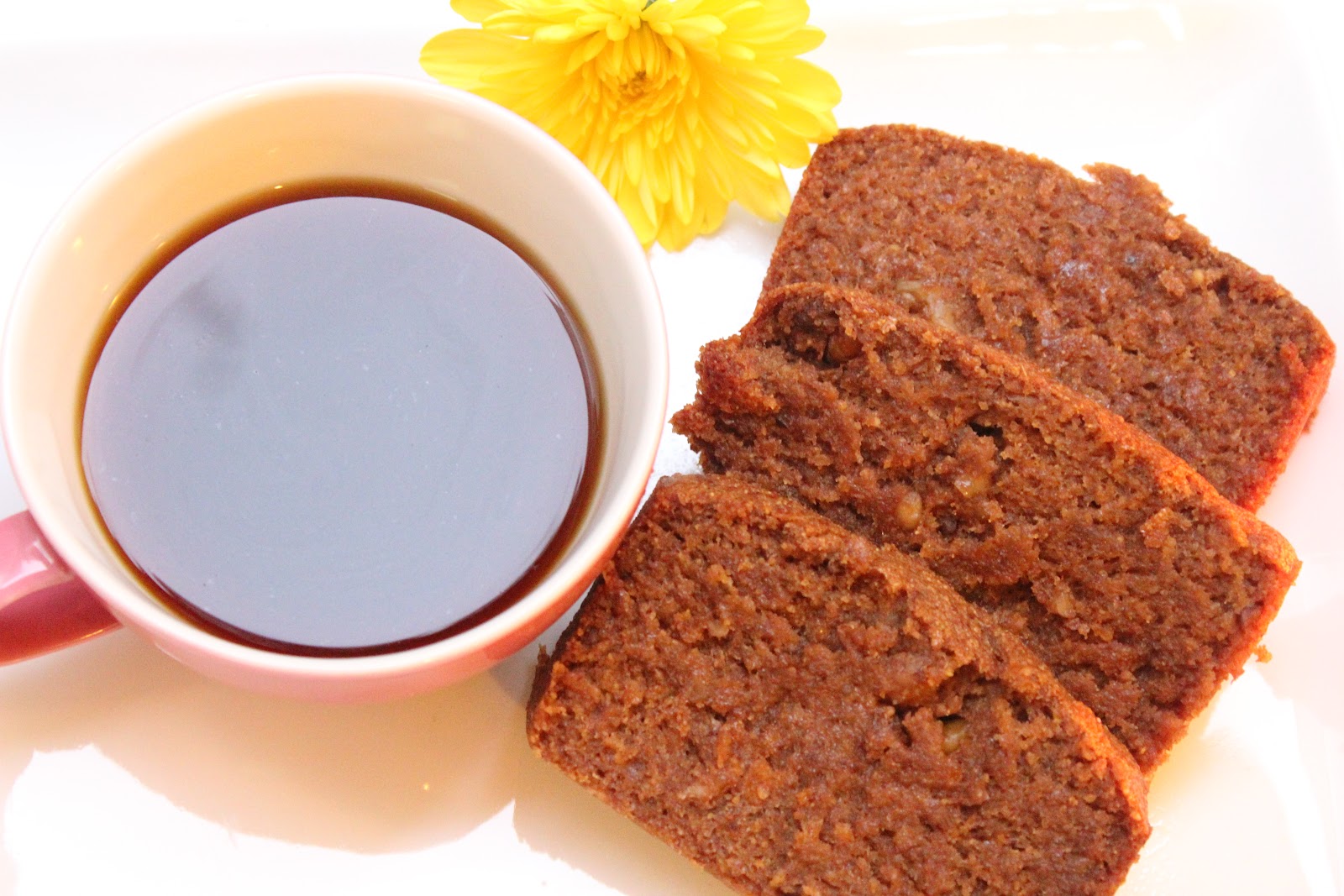 A Light Perspective Italian Banana Loaf With Polenta, Walnut & Coffee