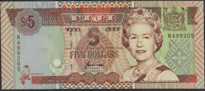 Fiji 5 Dollar 1995 P# 97