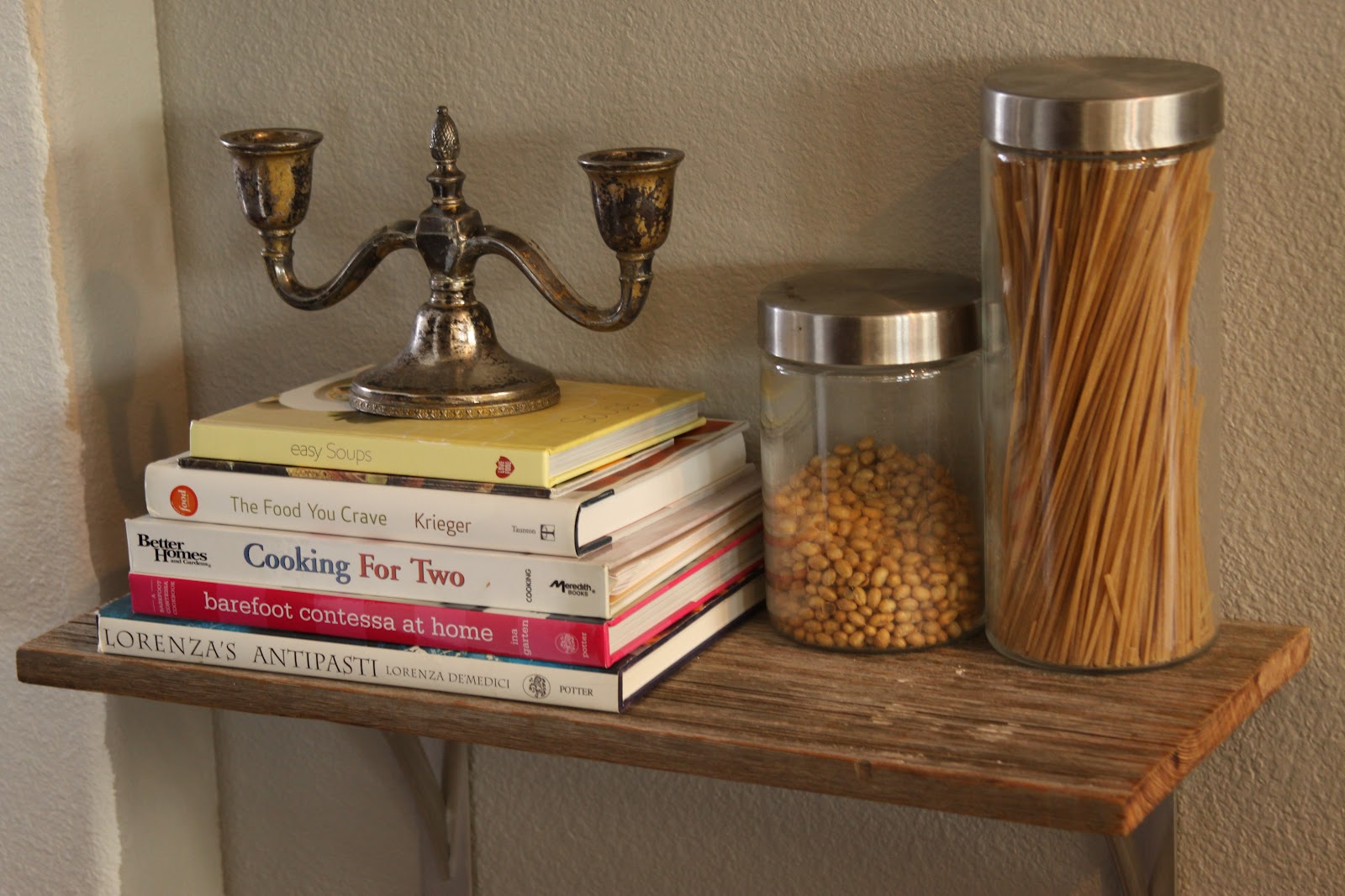 Jamie Figari Design Salvaged Wood Shelving in Kitchen