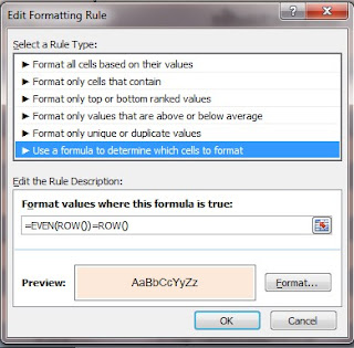Using EVEN function in Conditional Formatting