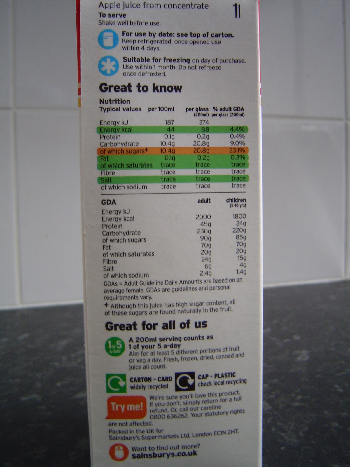 Back to Sainsbury's Basics Apple Juice