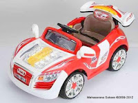 Mobil Mainan Aki Pliko PK9208N Audi dengan Kap Mesin Transparan dan Spoiler