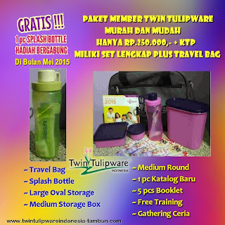 Gratis 1 pc Splash Bottle join Twin Tulipware bulan Mei 2015 Gratis 1 pc Splash Bottle join Twin Tulipware bulan Mei 2015
