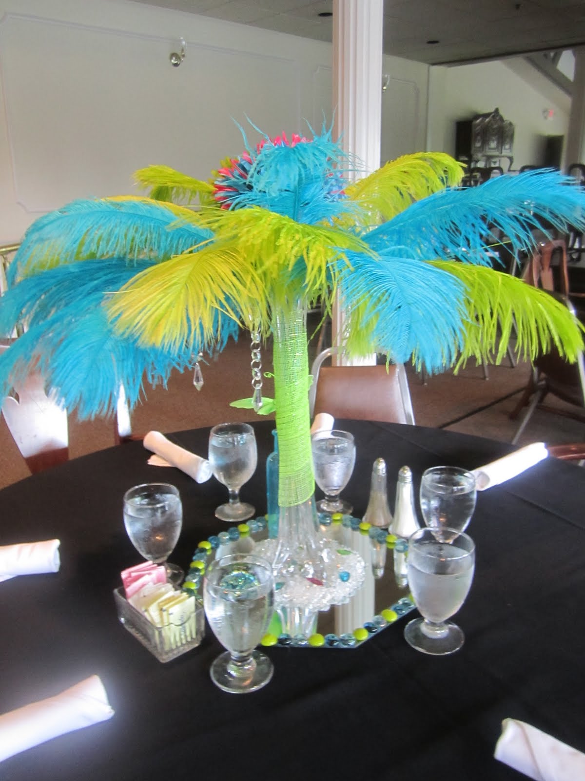 The Posh Pixie Fanciful Feathers Centerpiece