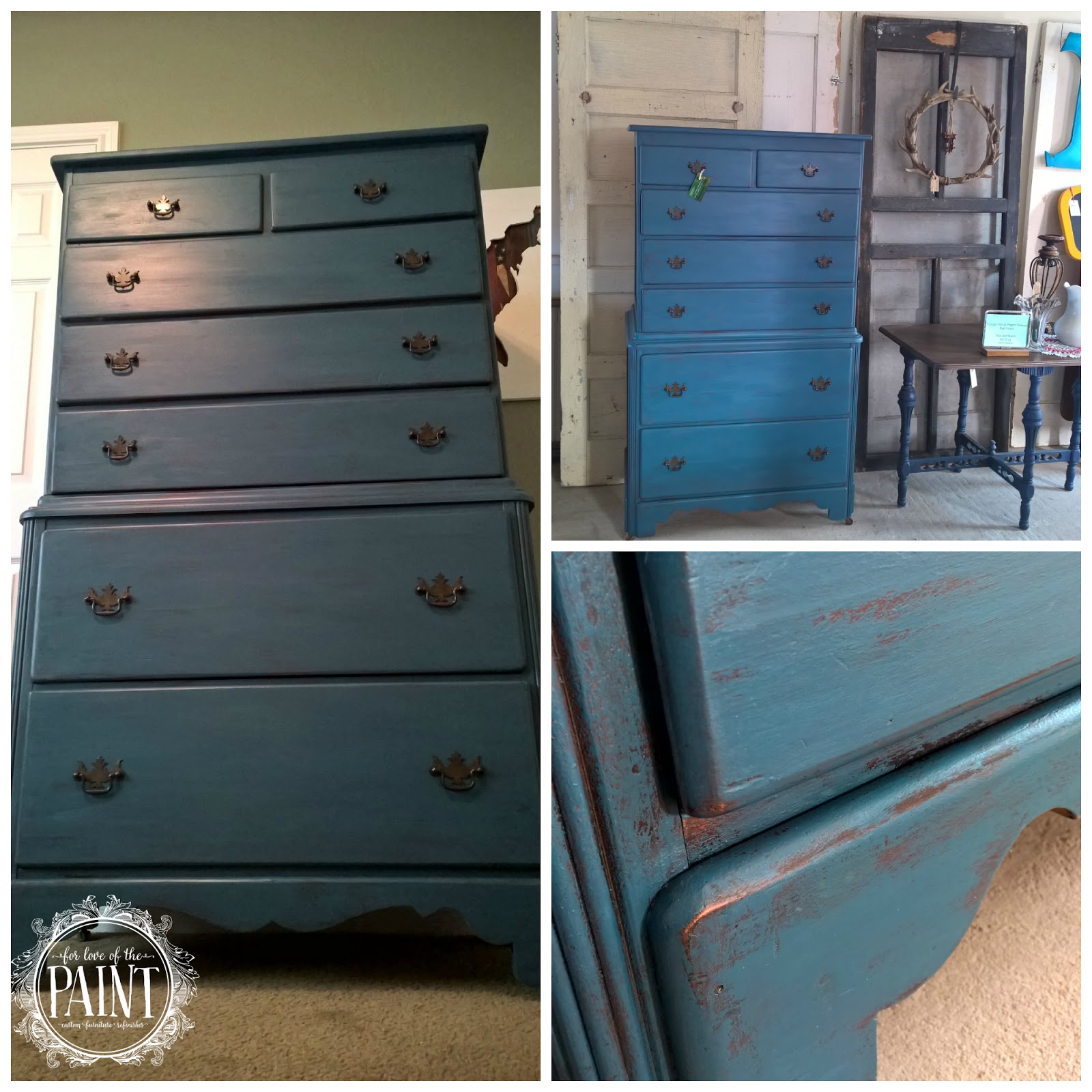 For Love Of The Paint Antique Chest On In Layered Finish