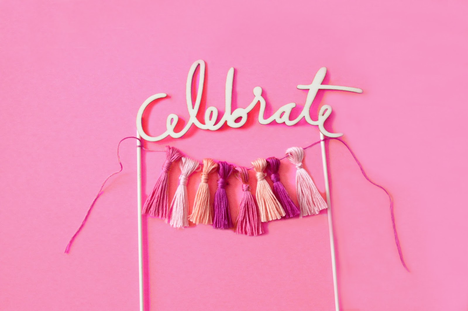 bright & bold DIY Tassel Cake Topper