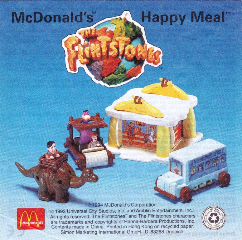 toys and stuff mcdonald s uk 1994 flintstones bus