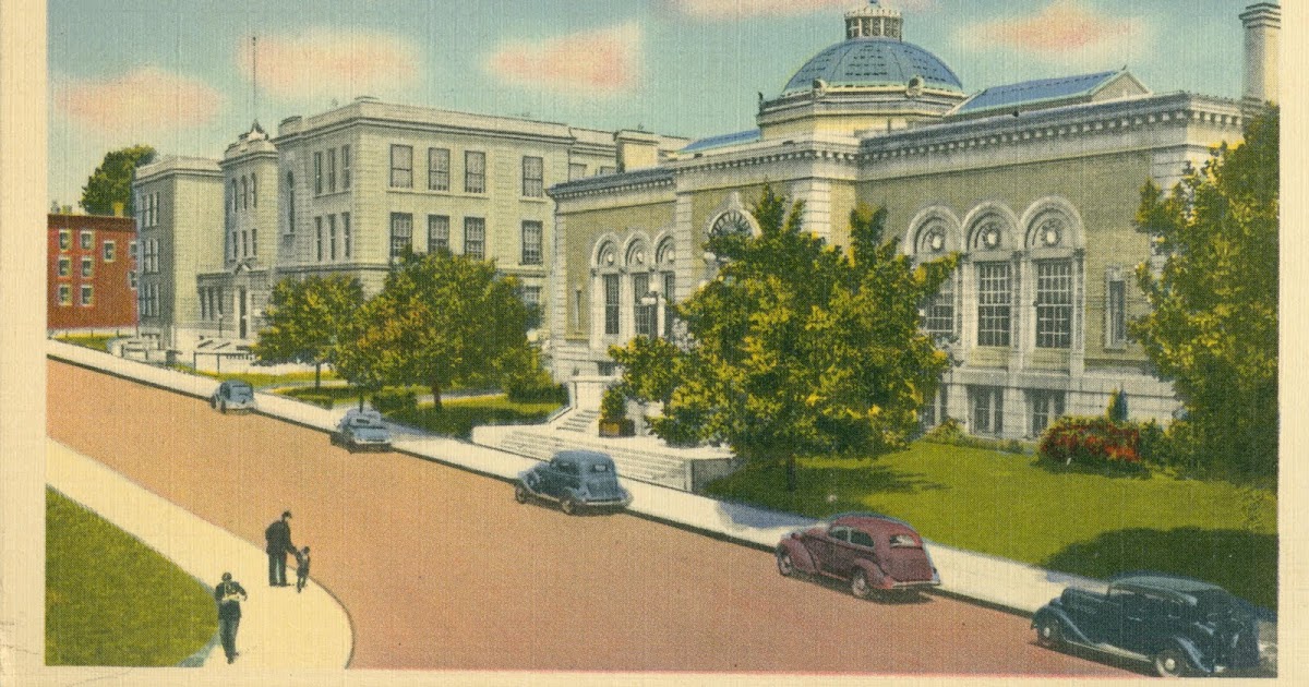 Library Postcards 1939 Public Library, Bangor, Maine