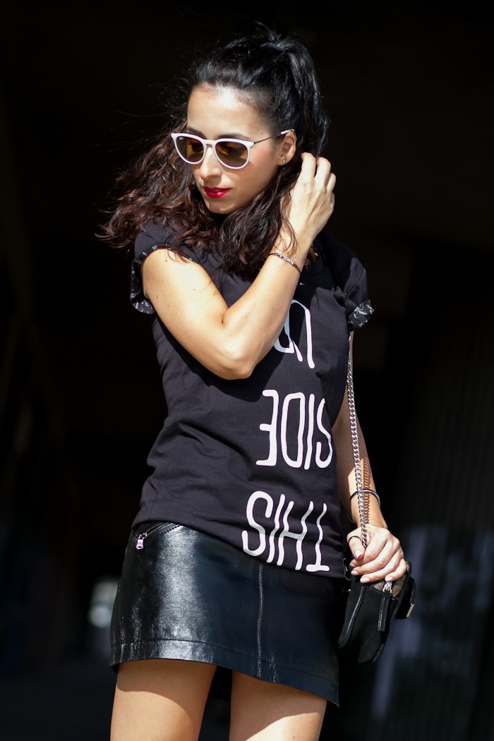 THIS SIDE UP TEE by REBEL COUTURE