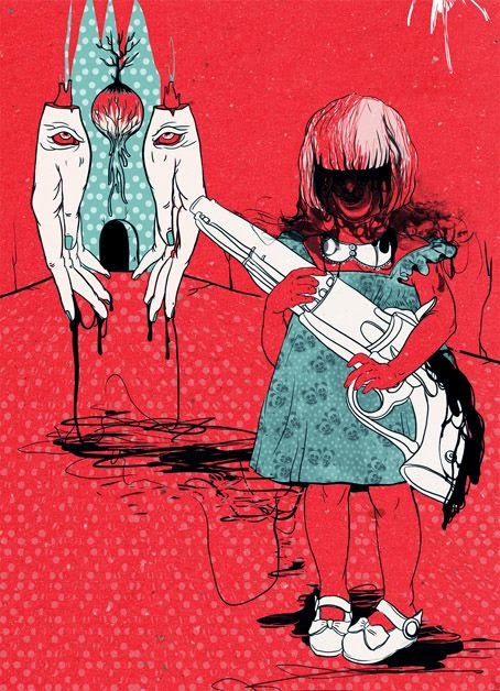 Elif Varol Ergen illustrations bizarre grotesque violence children abuse blood monsters Elif Varol Ergen illustrations bizarre grotesque violence children abuse blood monsters