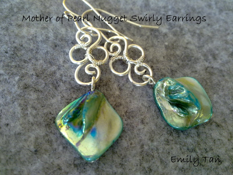 Emily Secret Passions Handmade Wire Work Jewelry Mother of Pearl