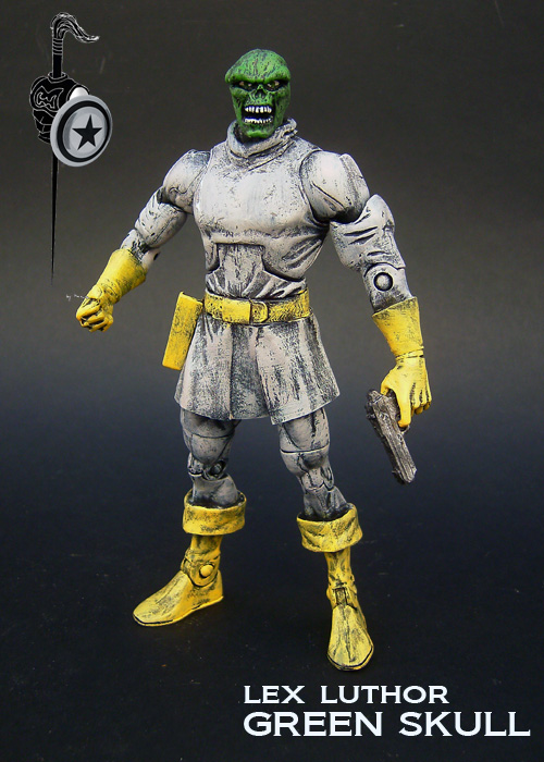 Argenta2008 Customs Green Skull Amalgam Comics Marvel Legends DC