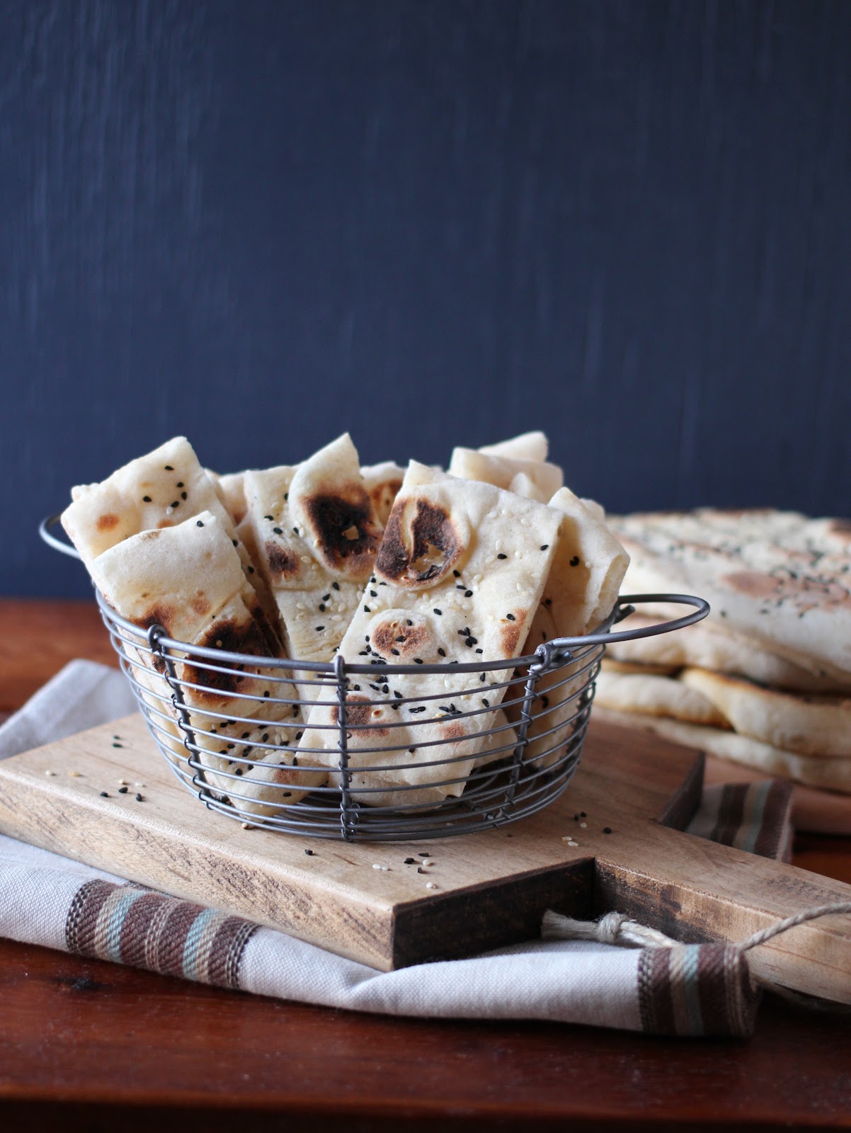 Arctic Garden Studio Homemade Naan Bread in a Skillet