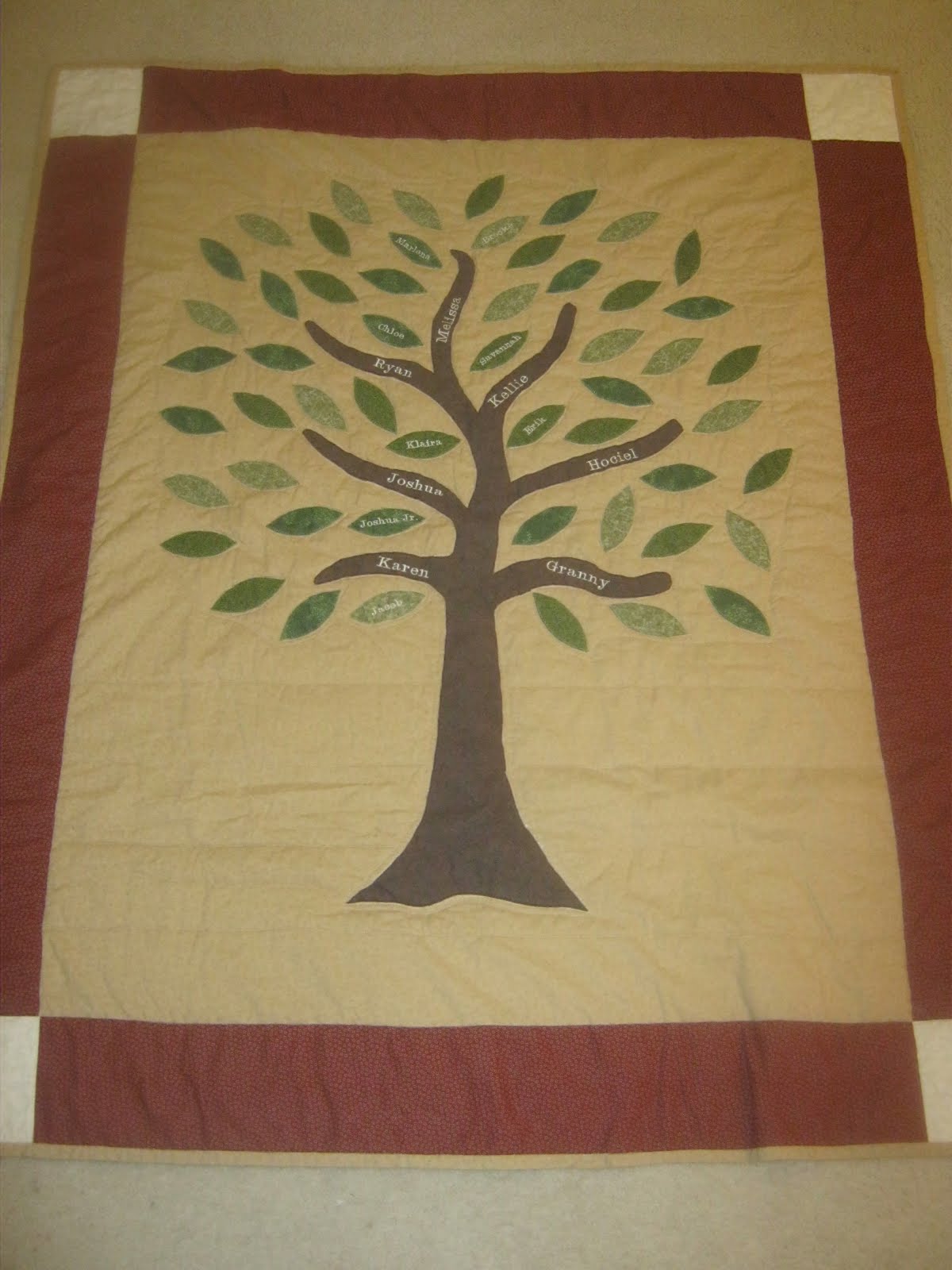 Sewing Sanity Family Tree Quilt