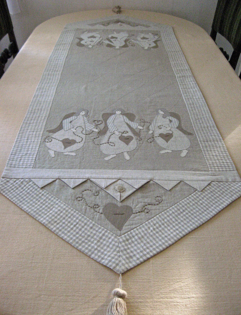 Ulla's Quilt World Angel quilt tablecloth