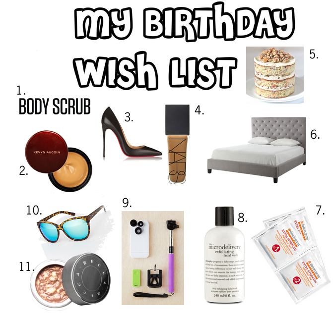 BIRTHDAY WISH LIST TheBlissList