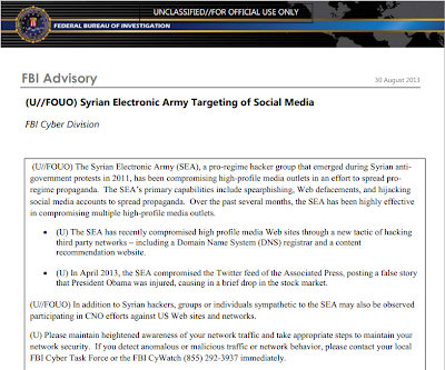 FBI Cyber Division put Syrian Electronic Army Hackers in wanted list FBI Cyber Division put Syrian Electronic Army Hackers in wanted list