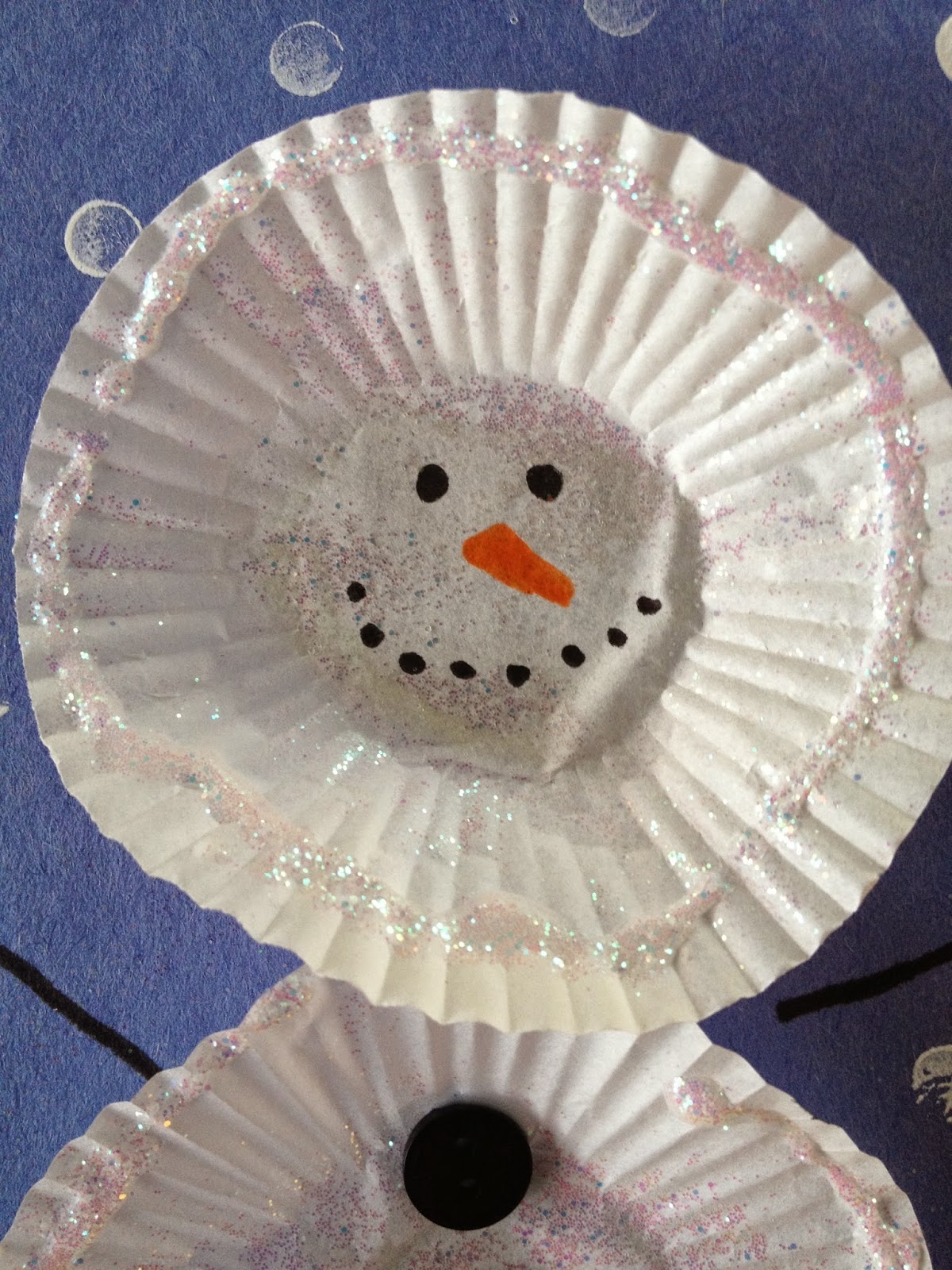 Be Brave, Keep Going Easy Cupcake Liner Snowman Craft For Kids