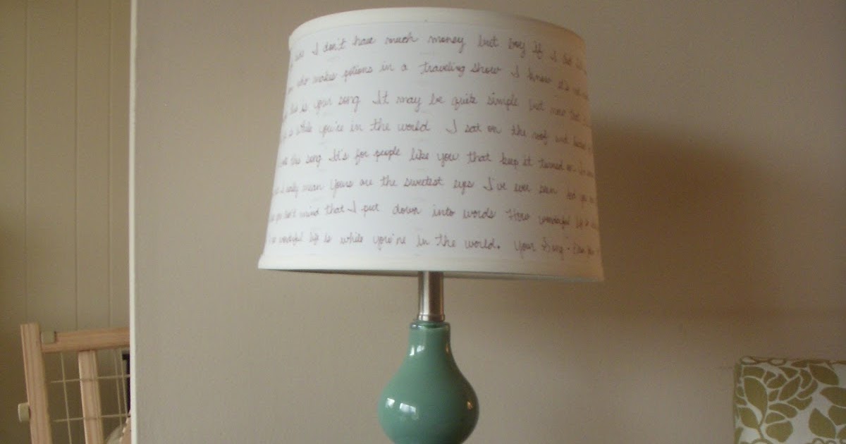 My Own Yellow Wallpaper Day Three Lampshade Writing