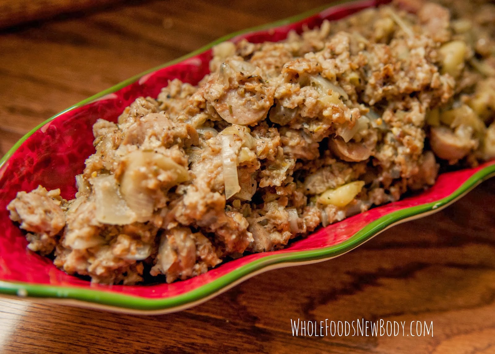 Whole Foods New Body Crock Pot Apple & Sausage Dressing}
