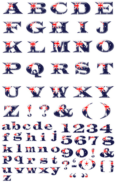 Australian Flag Alphabet preview Australian Flag Alphabet preview