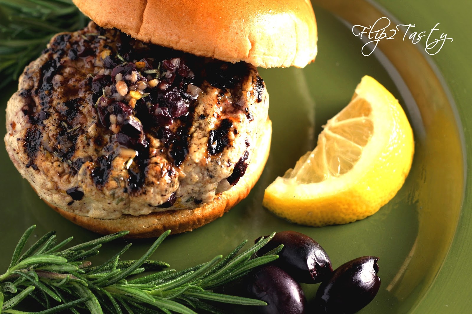 Tuscan Turkey Burger Flip2Tasty