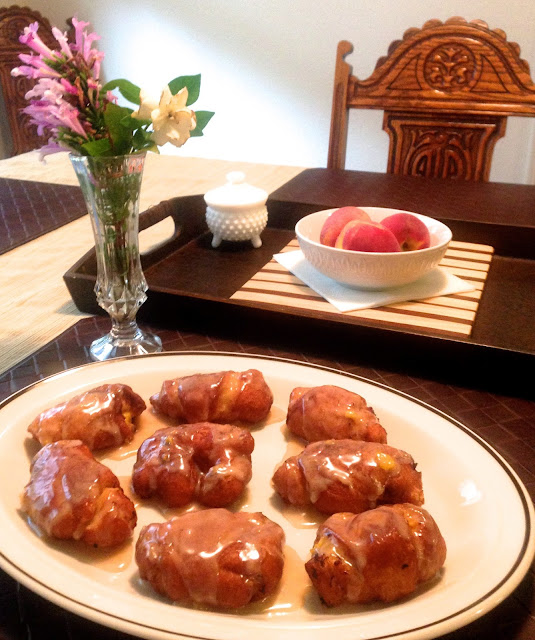 peach donuts, cresent rolls