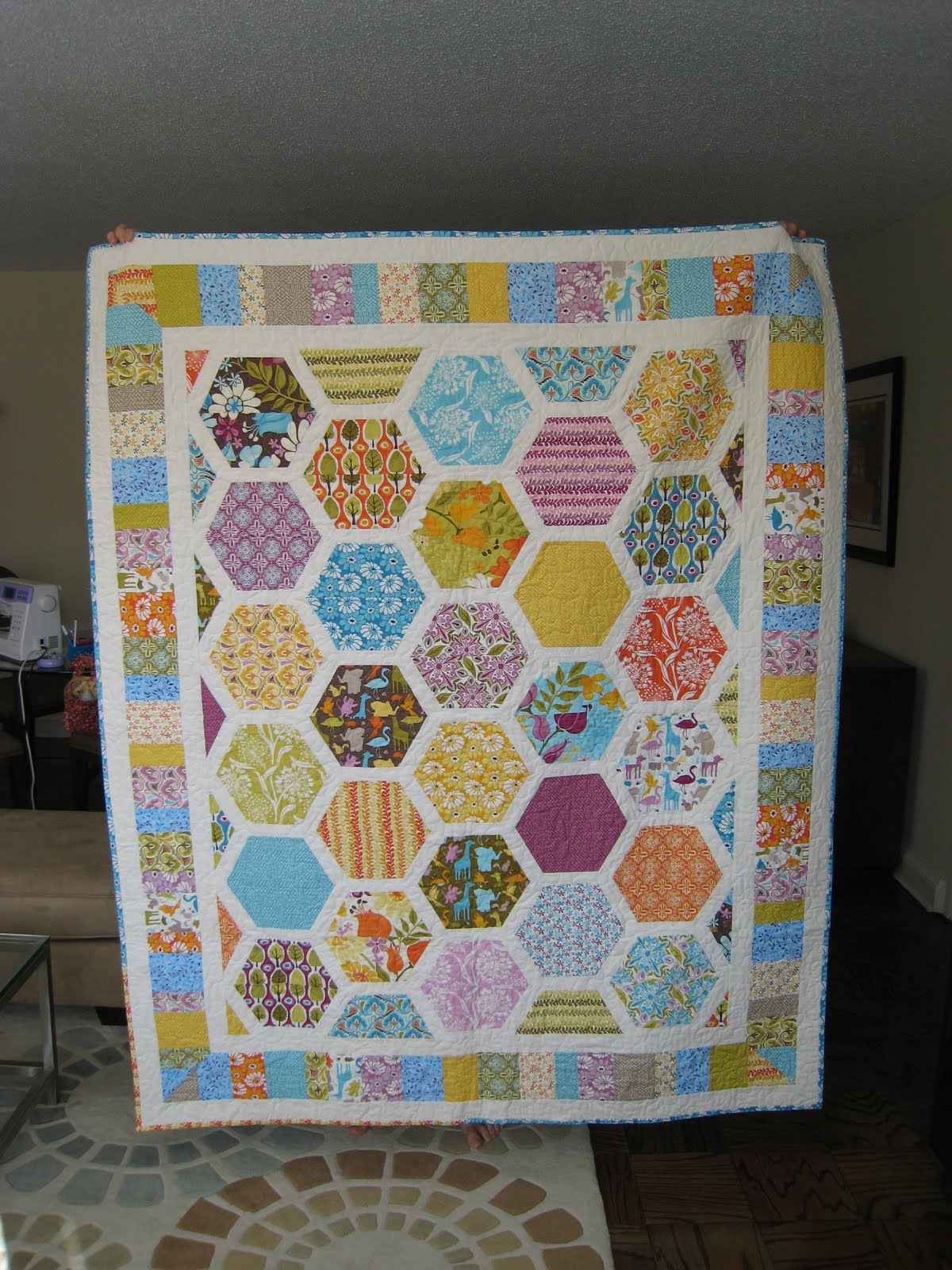 Vintage+hexagon+quilt+patterns