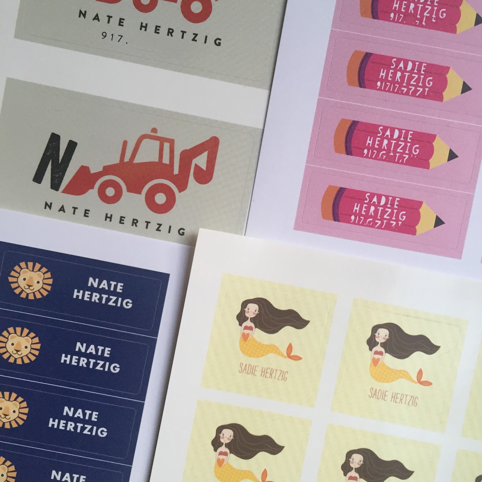 the sparkly life The Best Personalized Name Labels For Kids