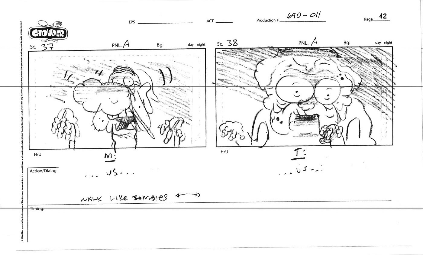 BRETT VARON CHOWDER STORYBOARD "Old Man Thyme" I wrote and