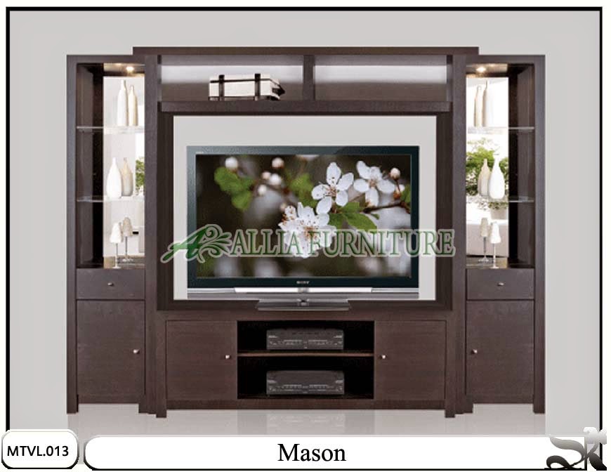 Lemari rak tv lcd minimalis mason Lemari rak tv lcd minimalis mason