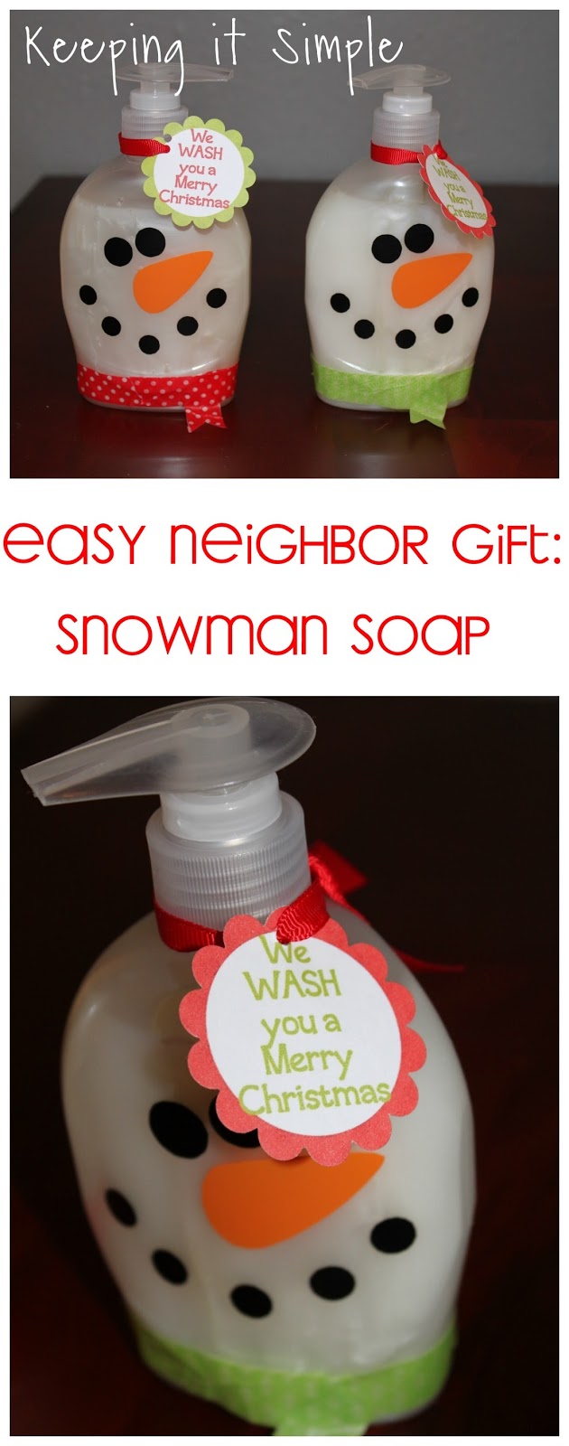 Simple Snowball Neighbor Gift - The Happy Scraps