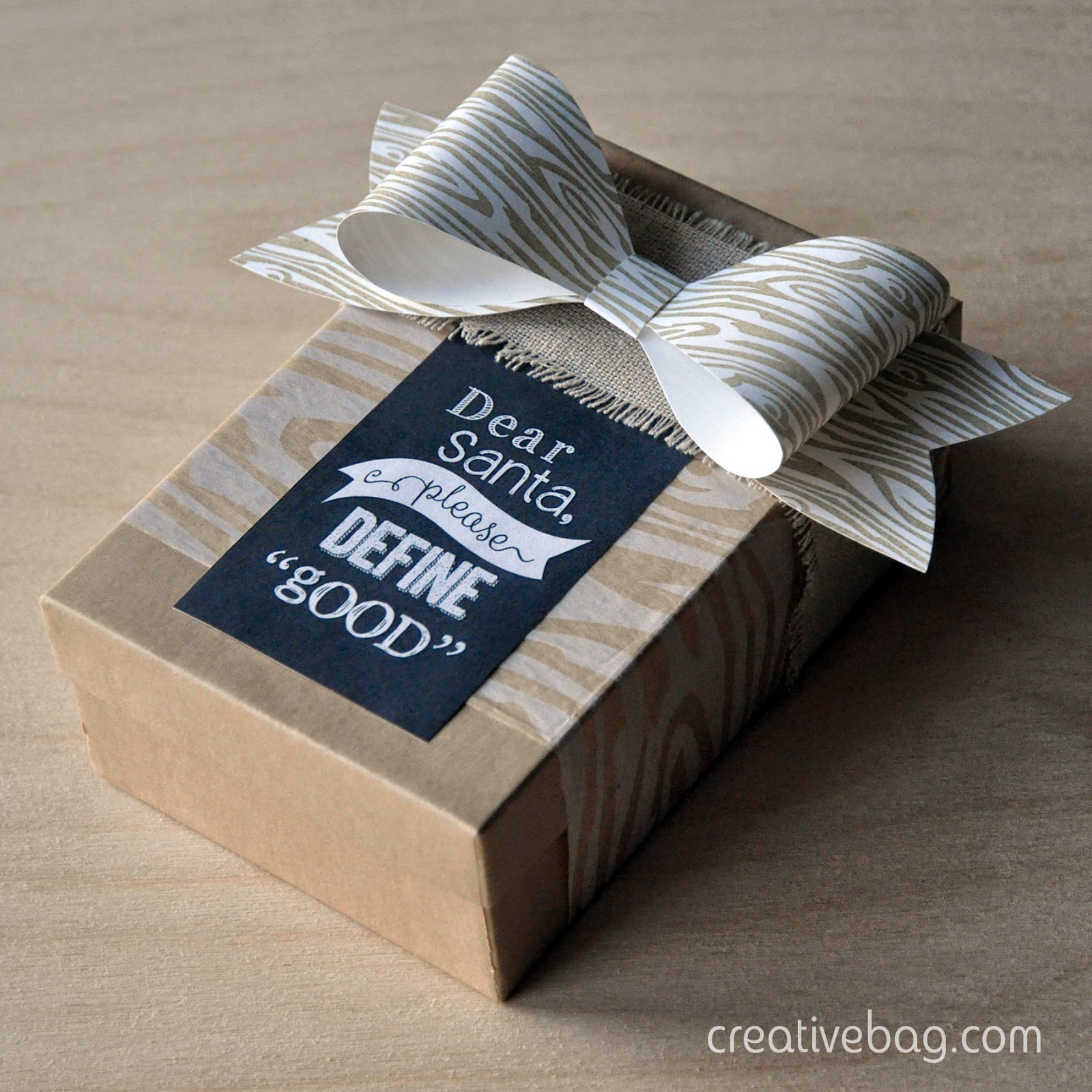 paper bow printables to download for free - woodland theme | creativebag.com