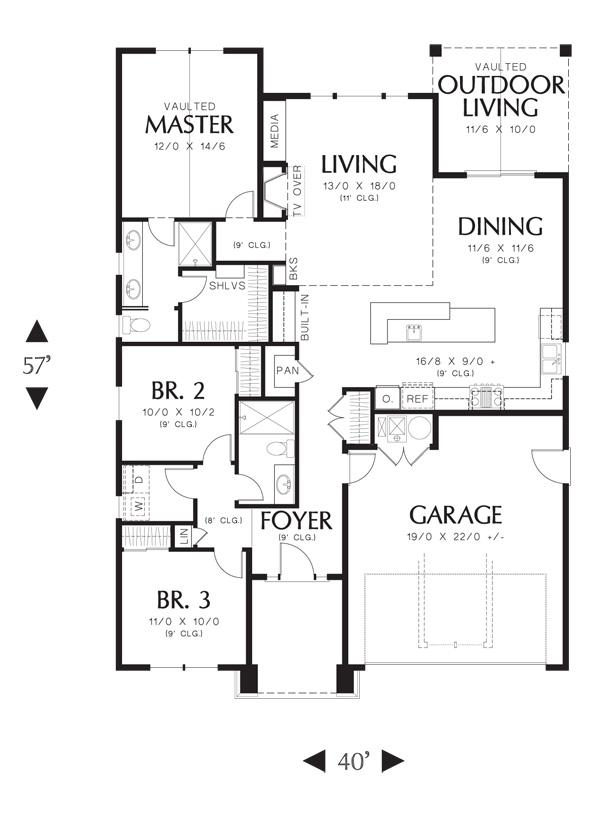Planos Casas Modernas: Plano de casa de 100 metros cuadrados