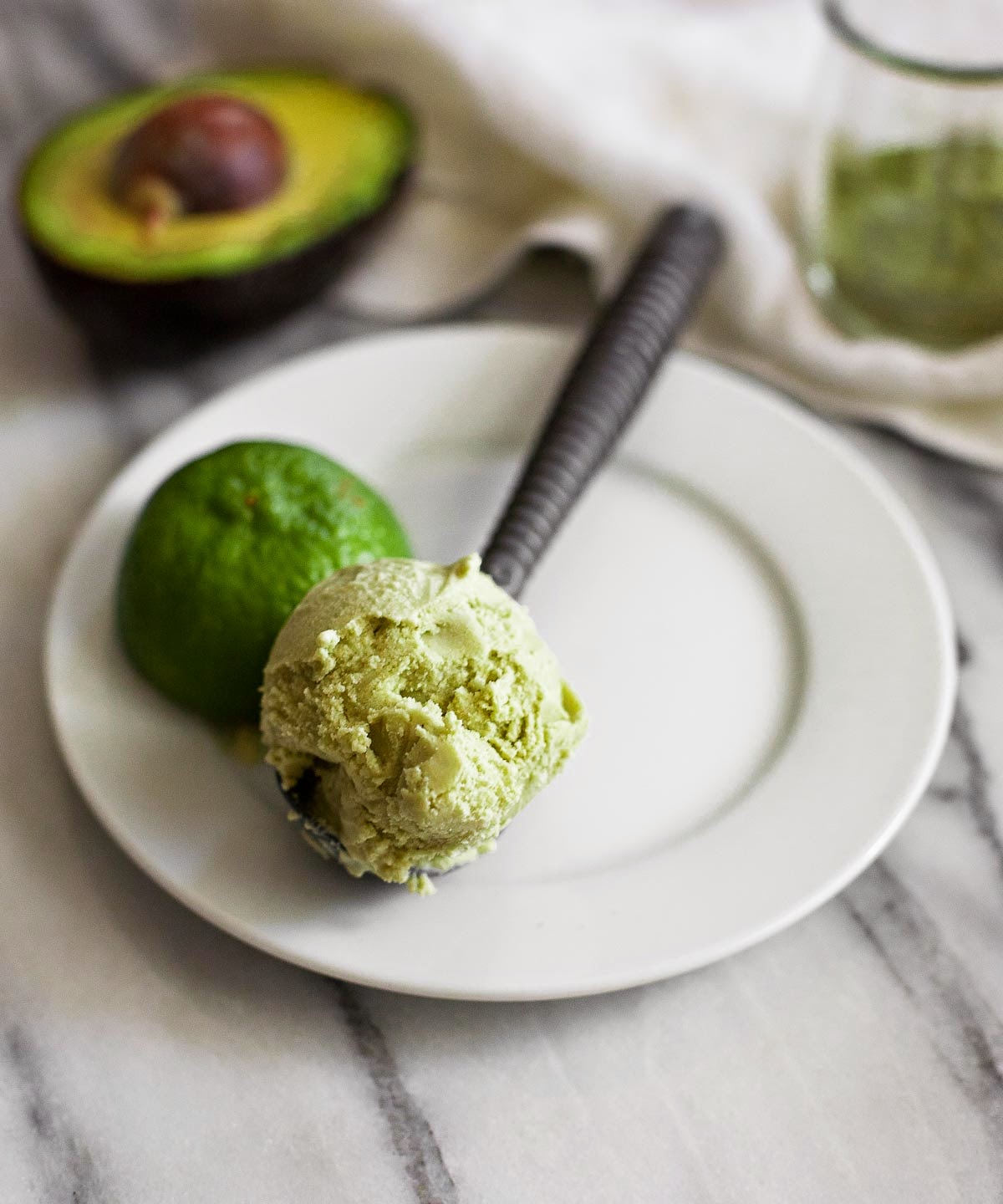 Matcha Avocado Ice Cream | acalculatedwhisk.com