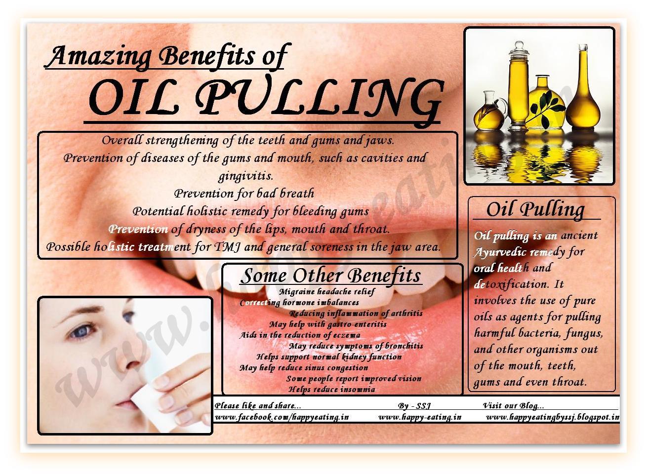 HAPPY EATING by SSJ AMAZING BENEFITS OF OIL PULLING