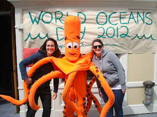 GSA's summer students with the orange octopus
