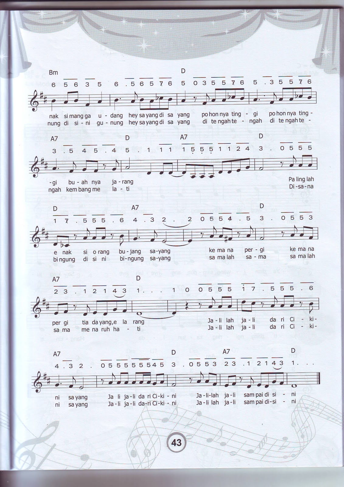 Not Angka dan Balok, Lagu:1131 Not Angka dan Balok, Lagu:1131