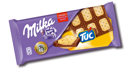 Nouveau produit : Recette du biscuit salé sucré Milka Tuc