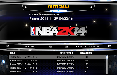 NBA 2K14 Roster Update 11-29-13