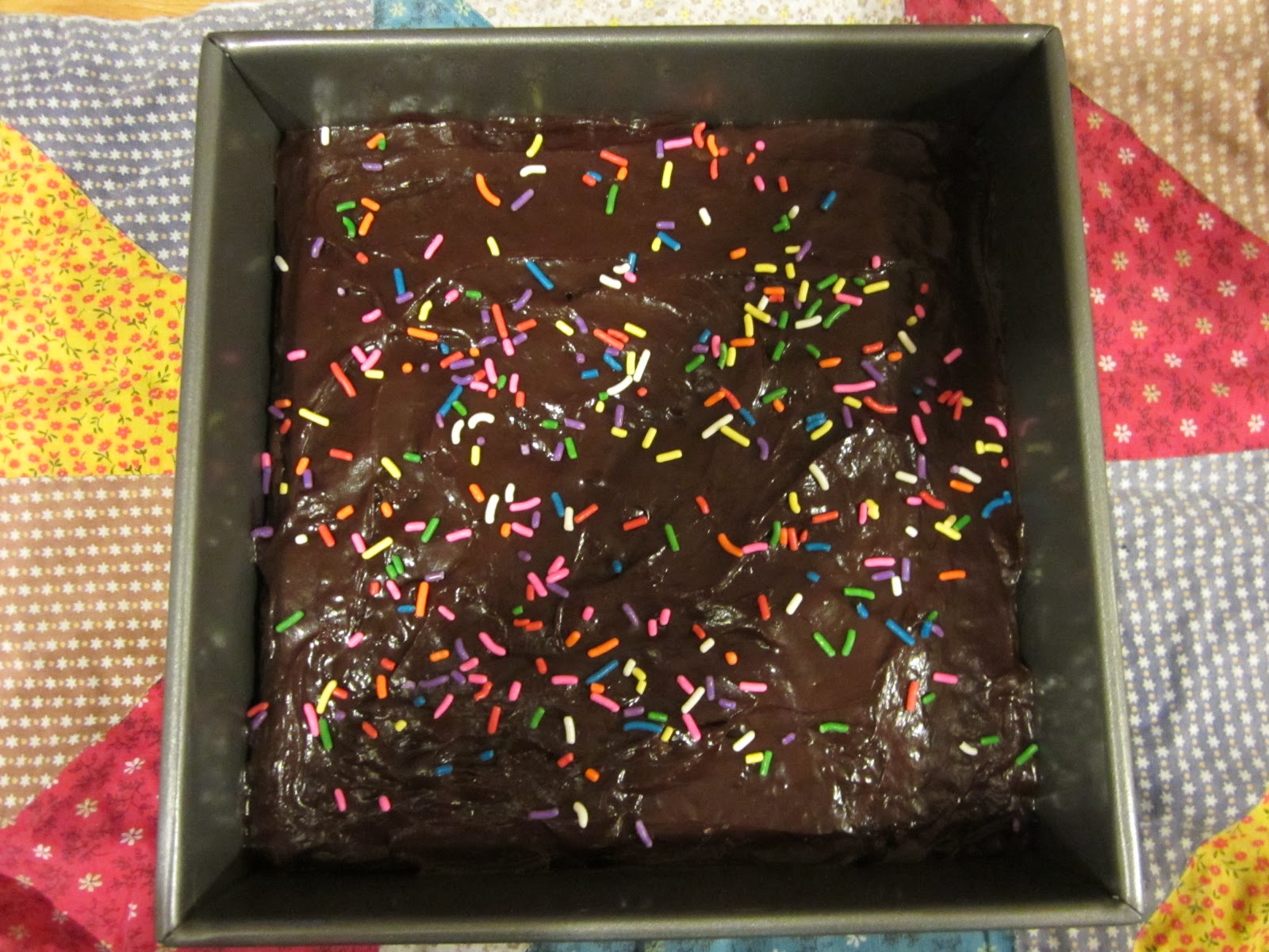Life on Food FudgeTopped Brownies with Sprinkles