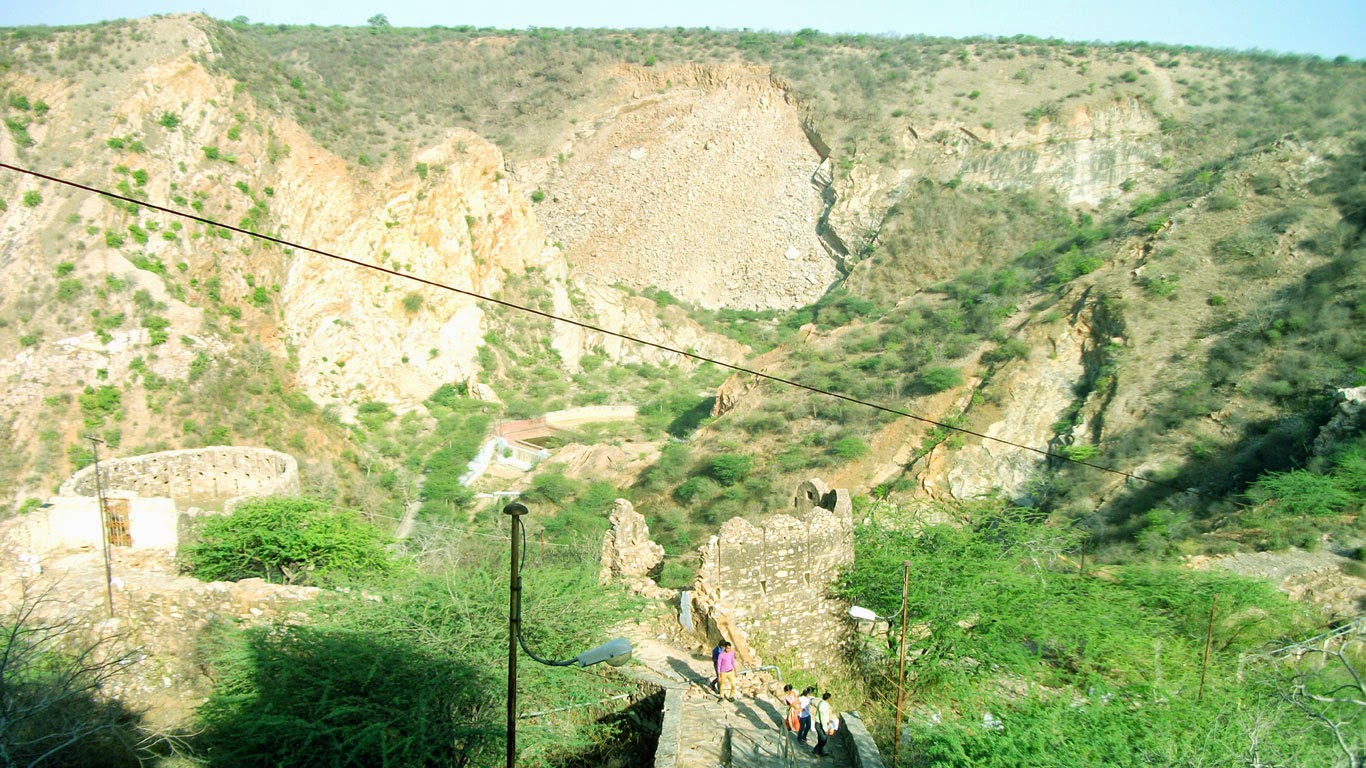 Valley scene view from gad ganesh Valley Jaipur Nahargarh