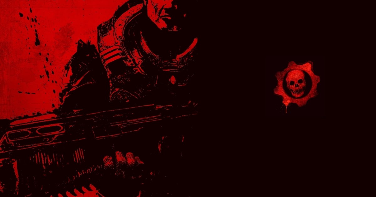 Video Game Gallery Gears Of War Black Red Wallpaper