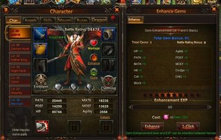League of Angels Gem Enhancements