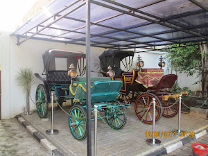 Vintage horse carriages in Presidential museum  in Jakarta.