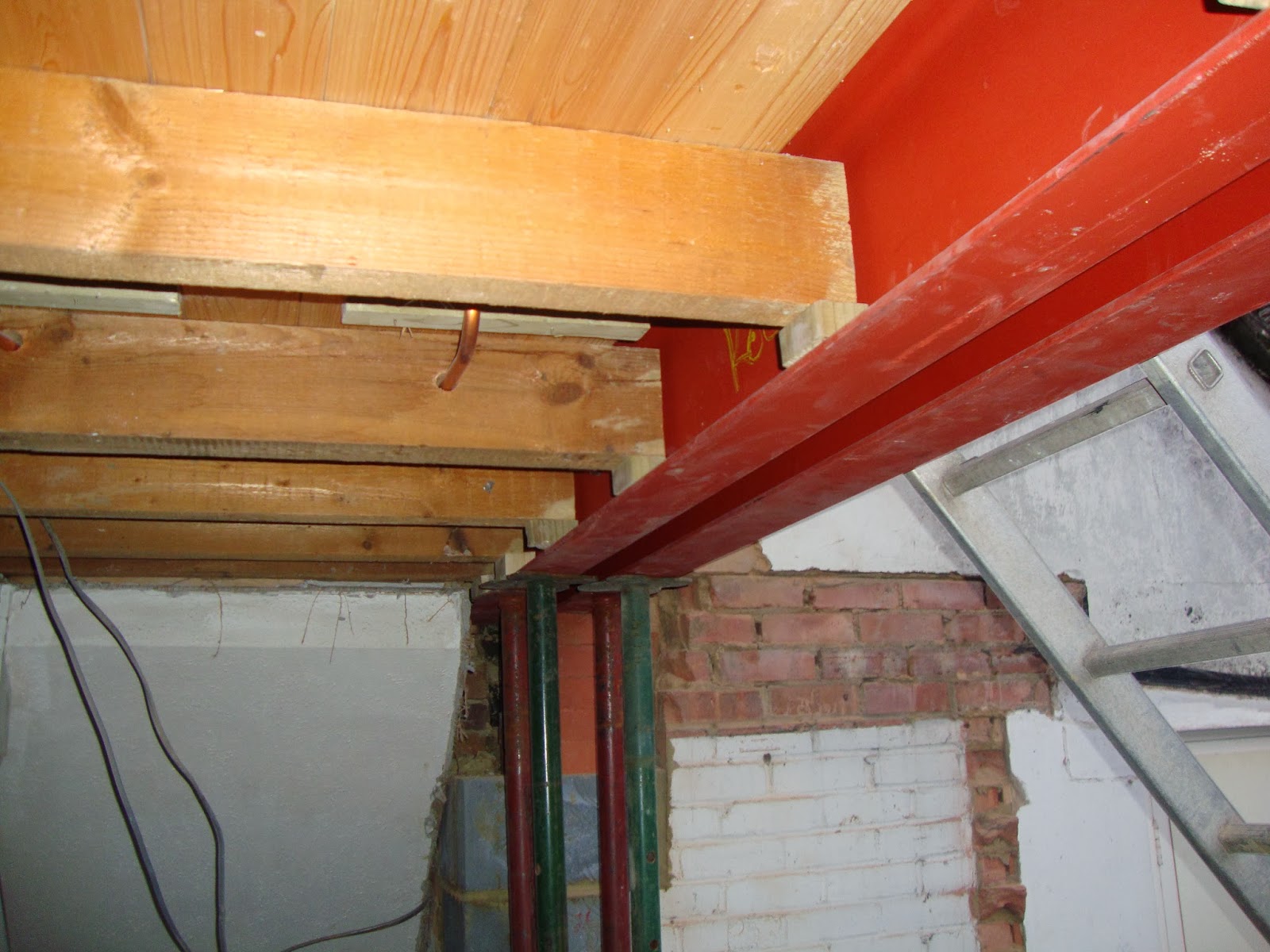 Moving To Earley Wall Is Taken Down Steel Beams Are Up