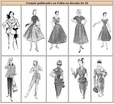 roupas do anos 50